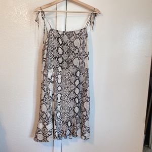Express snakeskin design mid-length dress